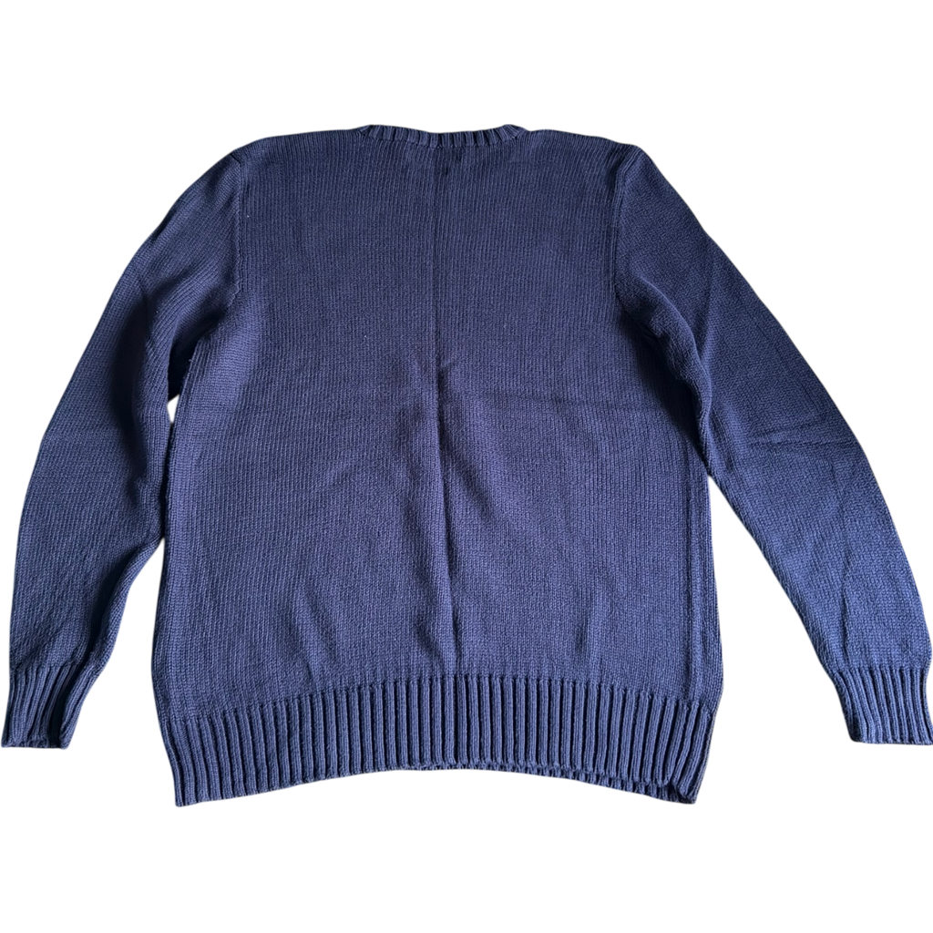 Pull Ralph Lauren Col Rond Bleu Marine (M)
