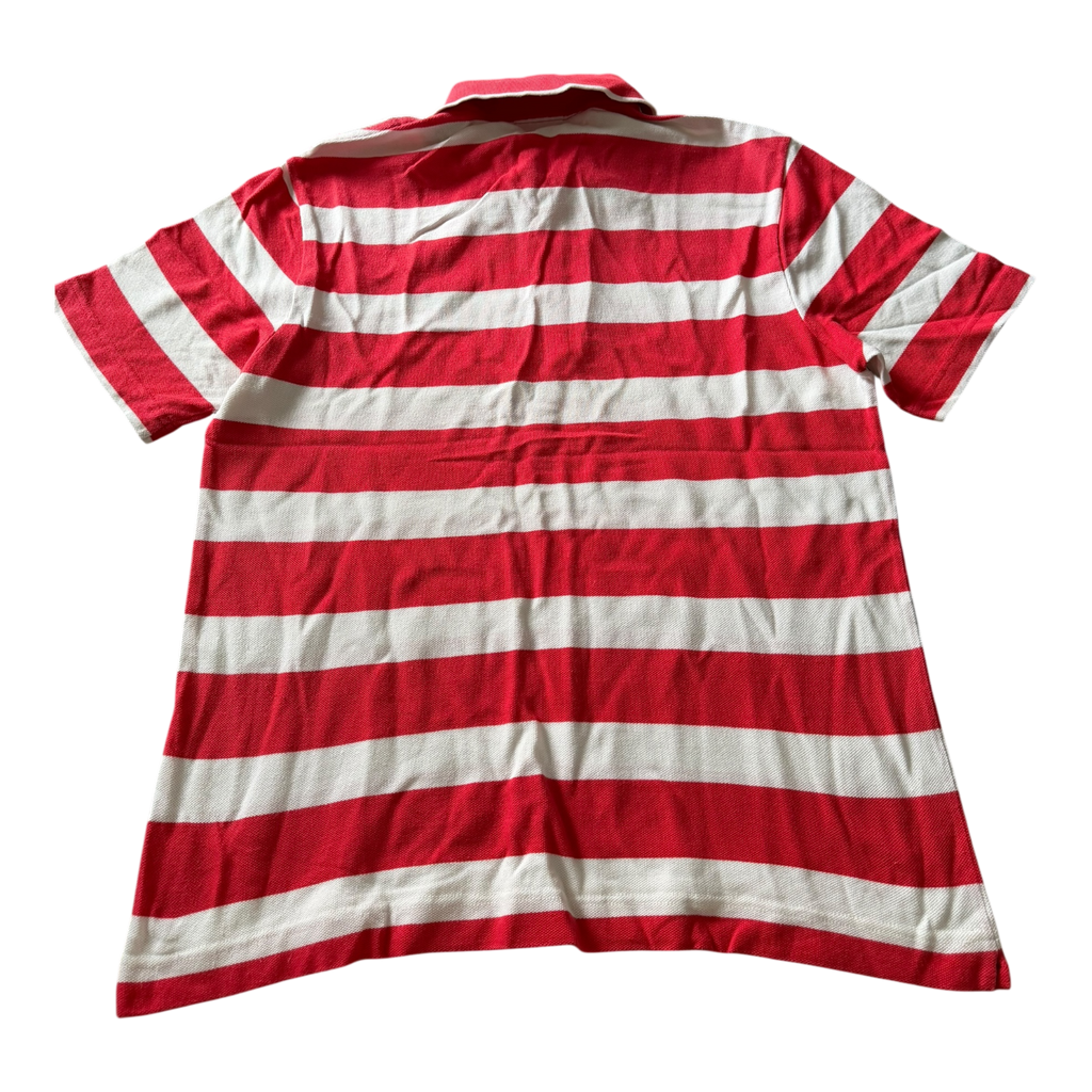 Polo Lacoste Rayé Blanc/Rouge (M)
