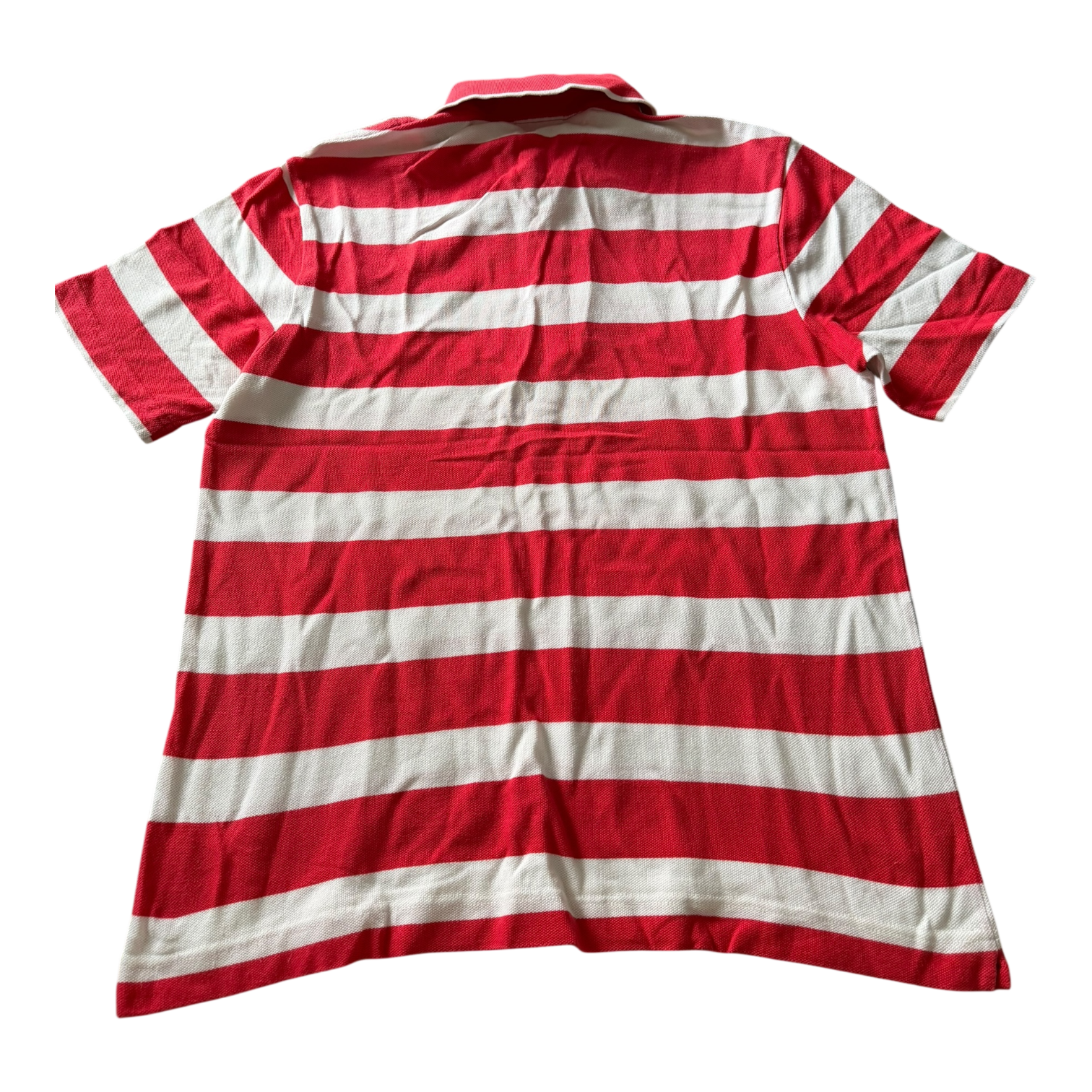 Polo Lacoste Rayé Blanc/Rouge (M)