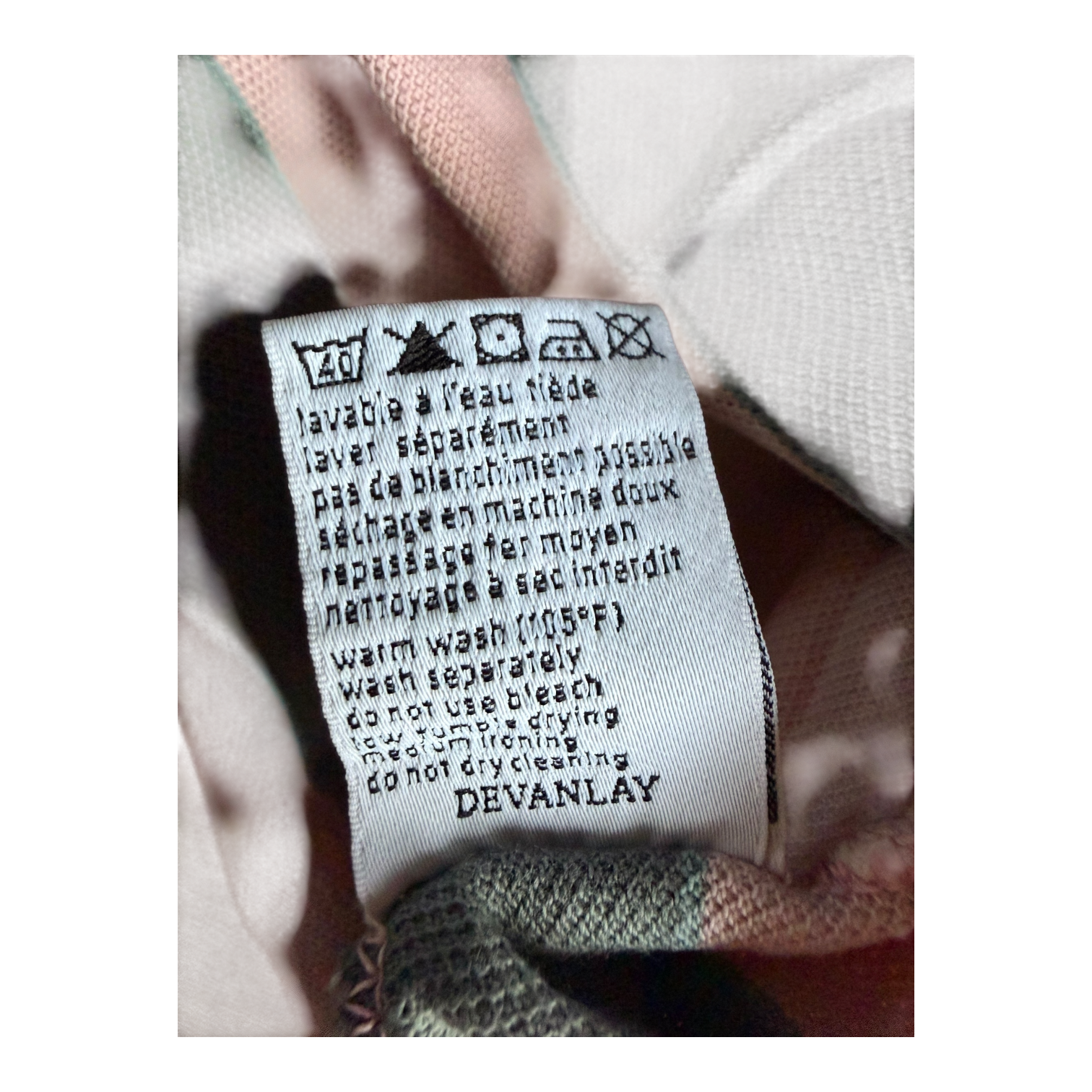 Polo Lacoste Rayé Rose/Kaki Gris (L)