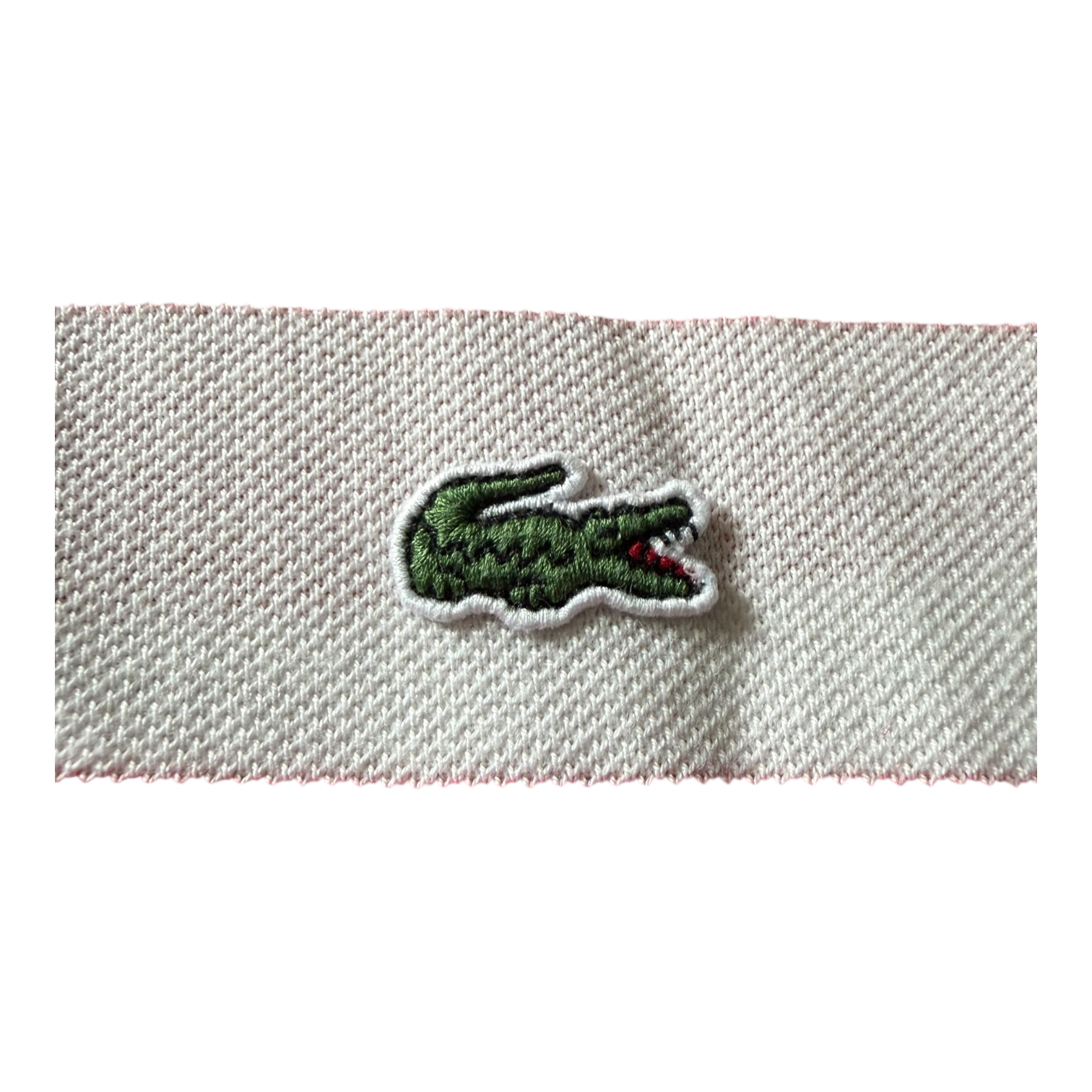 Polo Lacoste Rayé Blanc/Rouge (M)