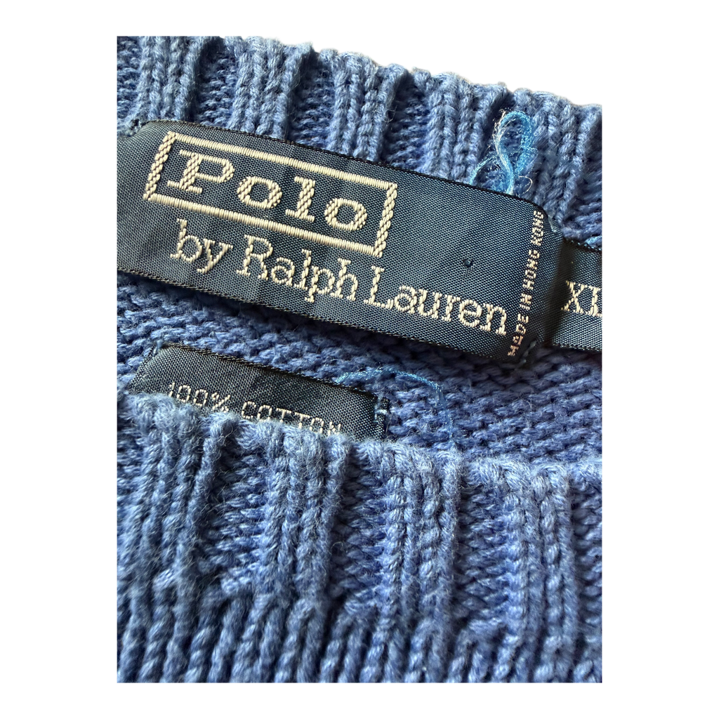 Pull Ralph Lauren Bleu Logo Vert (XL)