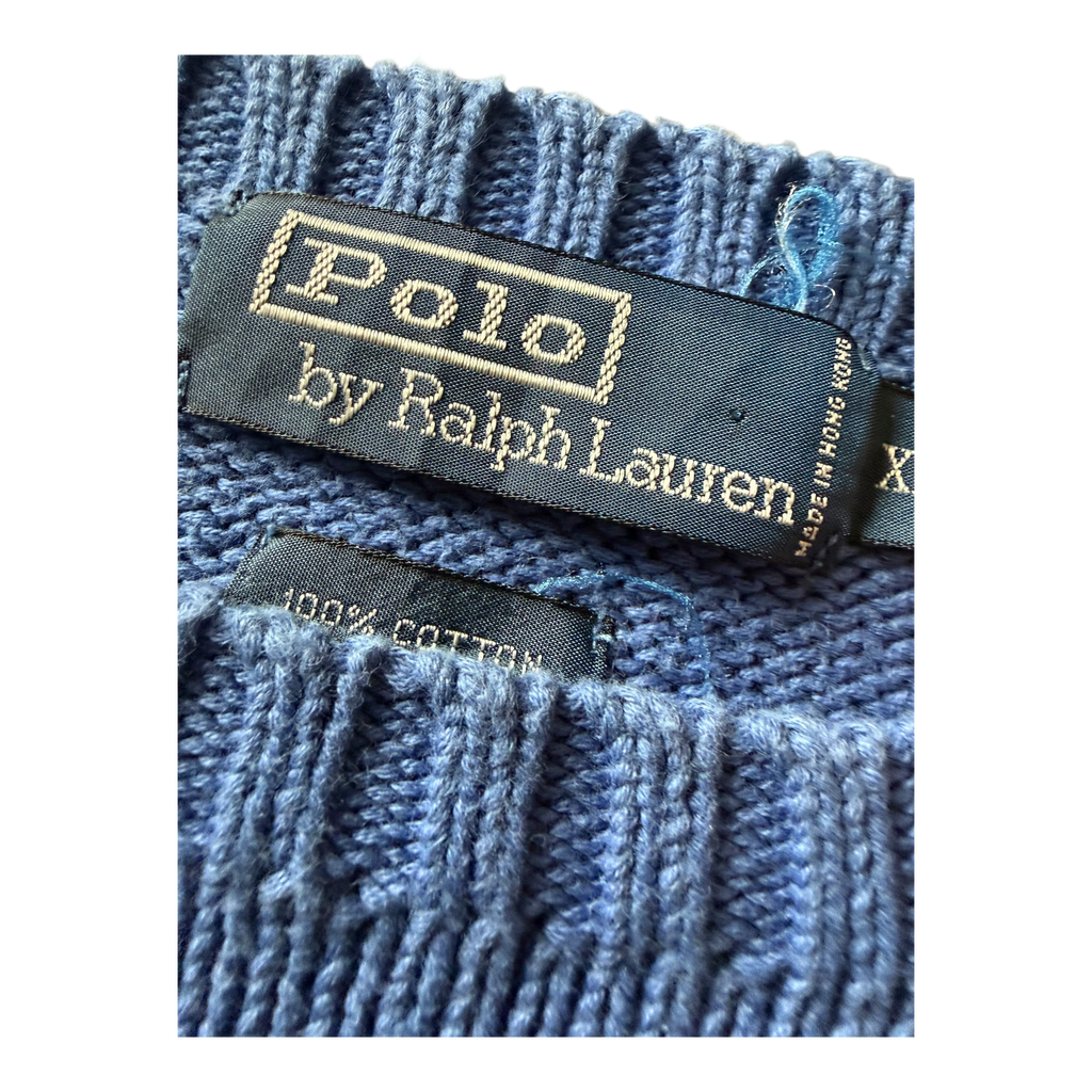 Pull Ralph Lauren Bleu Logo Vert (XL)