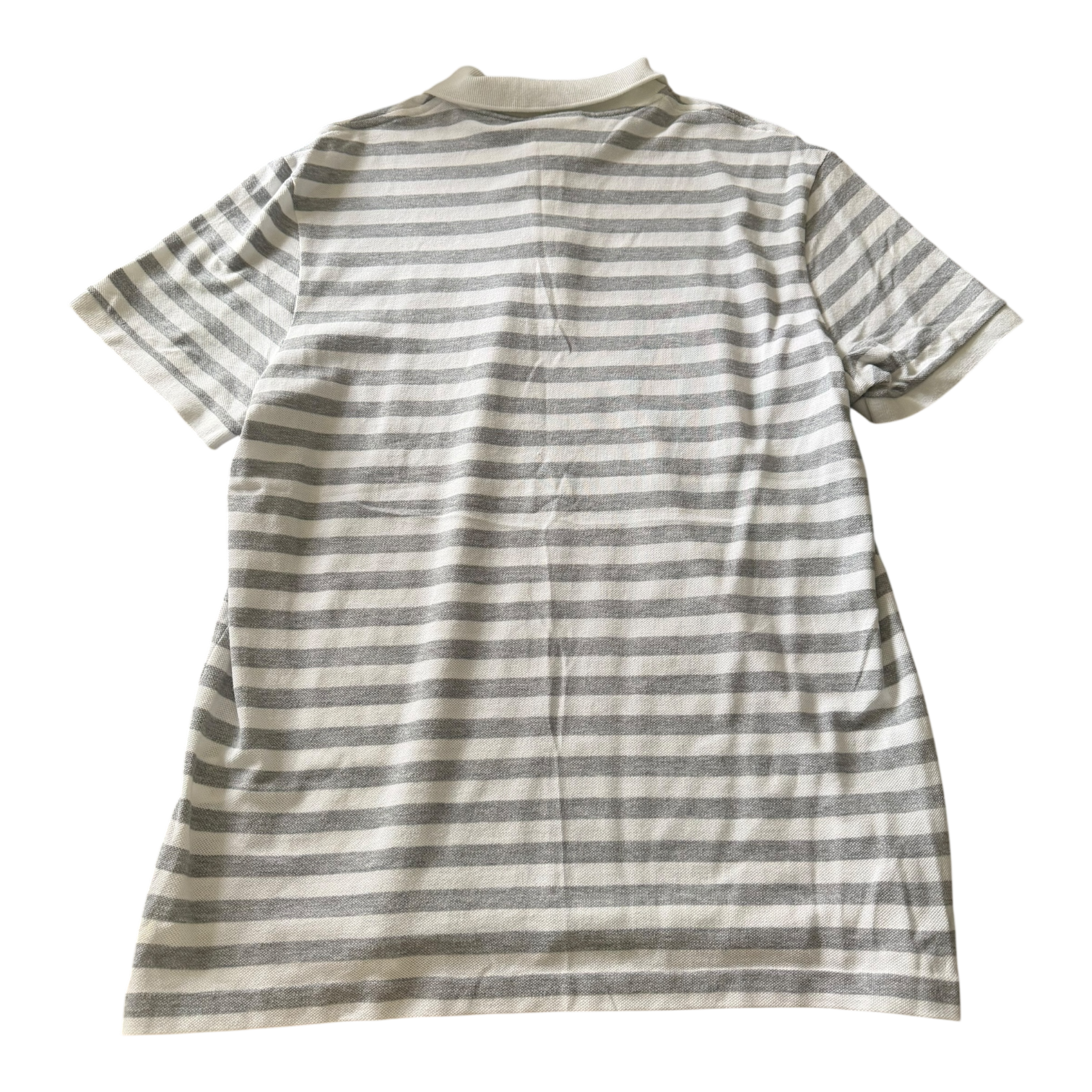 Polo Lacoste Rayé Gris/Blanc (XL)